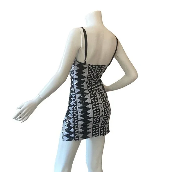 FASHION NOVA Star Behavior Sequin Mini Dress, O0474-6 - Picture 4 of 9